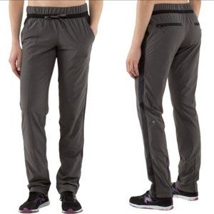 Lululemon Run Bandit Track Pants Lined Reflective Coolmax Grey Women Size 4